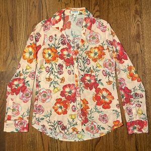Express Portofino Floral Button Down